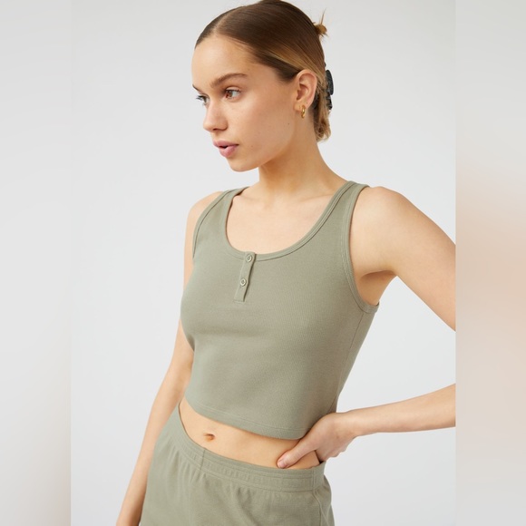 Aritzia Tops Dorthea Tank Dry Basil Green Sunday Best Aritzia
